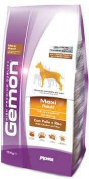 GEMON DOG MAXI корм для взрослых собак крупных пород с курицей и рисом 20 кг фото 1