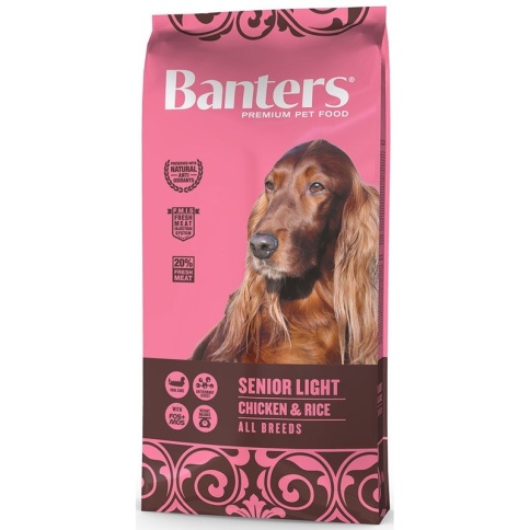 Сухой корм Banters Senior Light для пожилых собак склонных к полноте с курицей и рисом - 3 кг фото 1