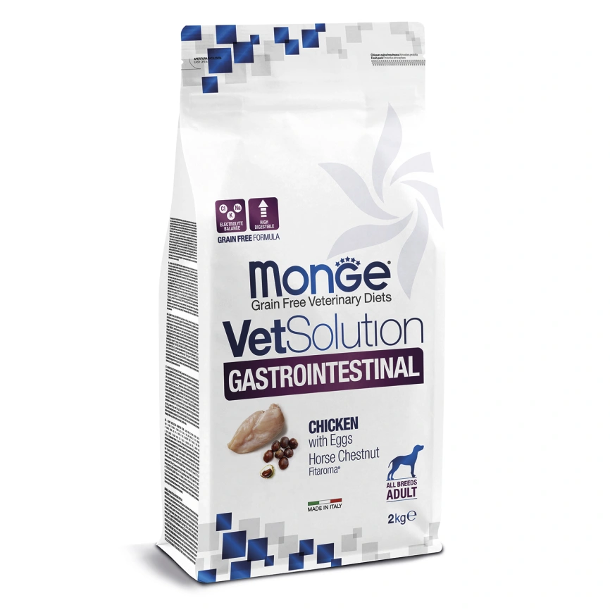 Диетический корм Monge VetSolution Dog Gastrointestinal для собак, при заболеваниях ЖКТ, 2 кг фото 1