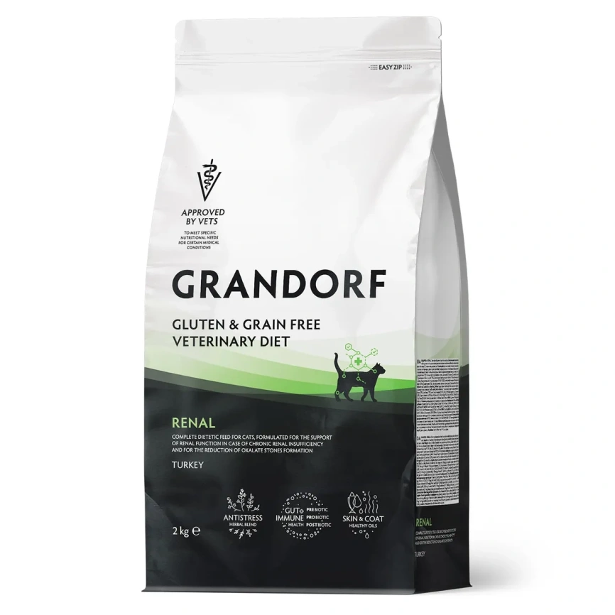 Сухой корм Grandorf Veterinary Renal для кошек при поддержании функции почек, 2 кг фото 1