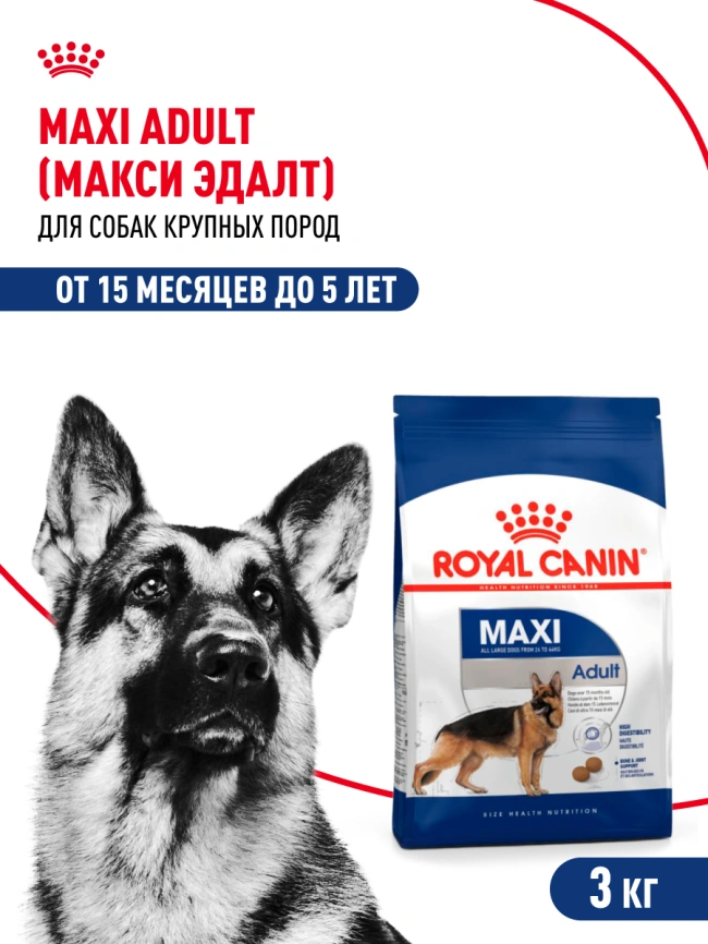 Сухой корм Royal Canin Maxi Adult для собак, 3 кг фото 13
