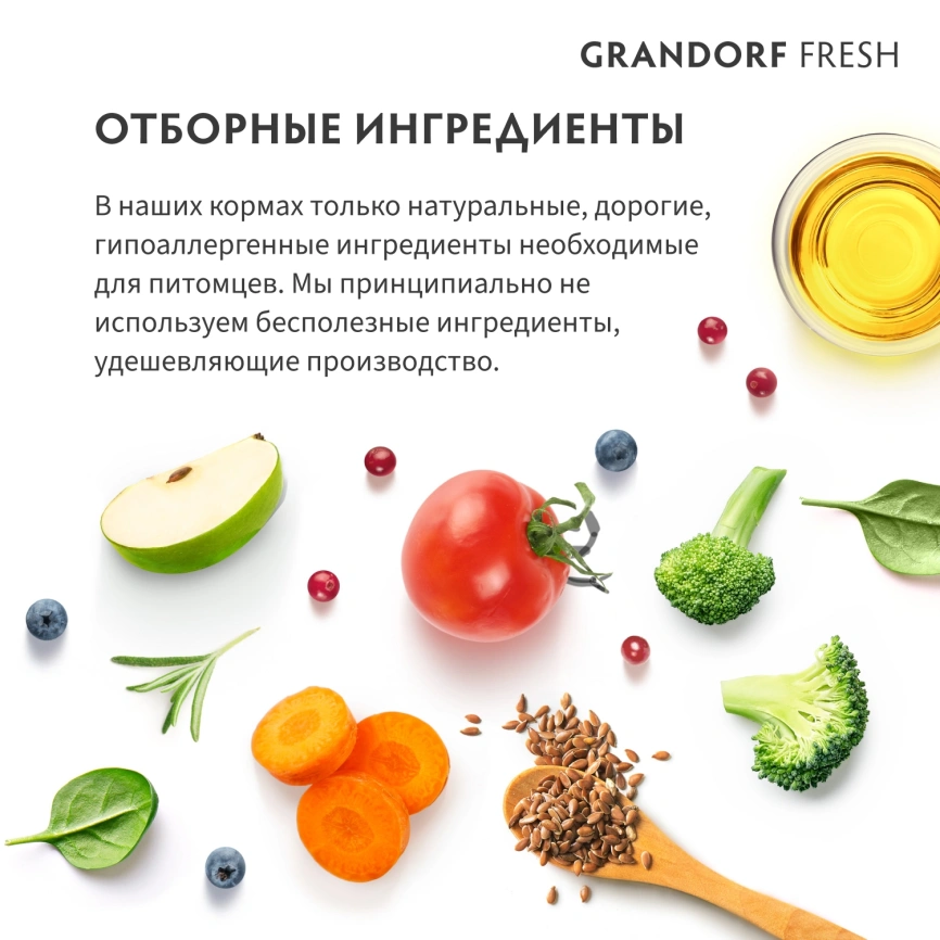 Сухой корм Grandorf Fresh Cat для стерилизованных кошек лосось с бататом 400 г фото 7