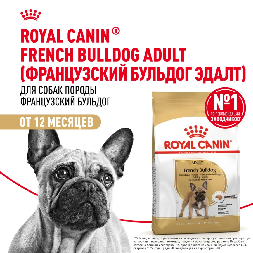Сухой корм Royal Canin French Bulldog Adult для собак, 3 кг фото 14