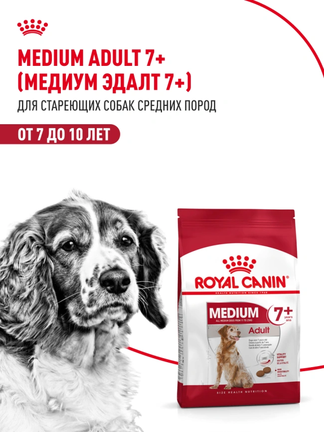 Сухой корм Royal Canin Medium Adult 7+ для собак, 4 кг фото 13