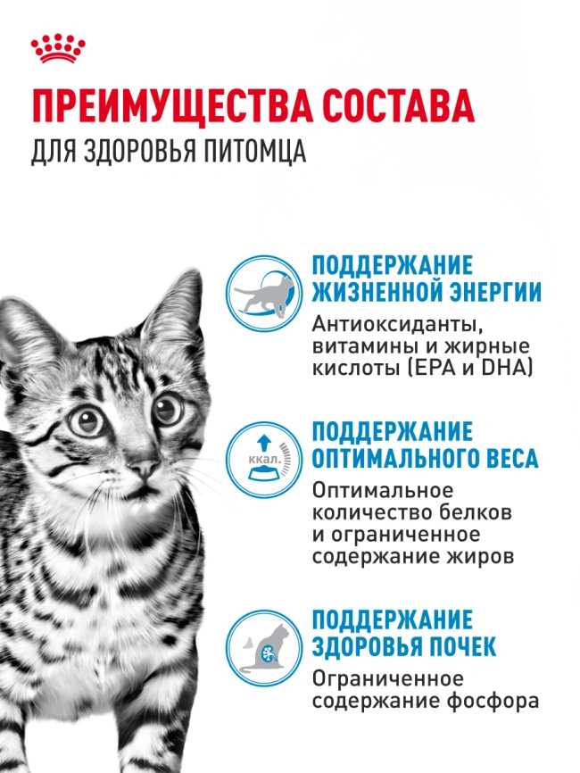 Влажный корм Royal Canin Indoor 7+ в соусе для кошек старше 7 лет, живущих в помещении, пауч, 85 г фото 2