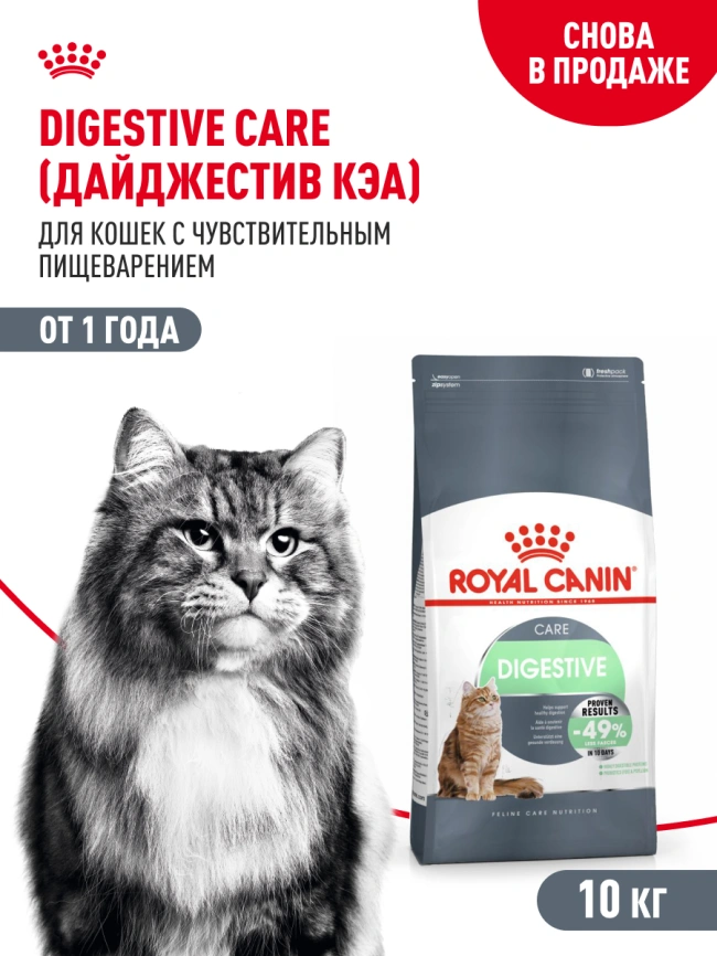 Сухой корм Royal Canin Digestive Care для кошек, 10 кг фото 15