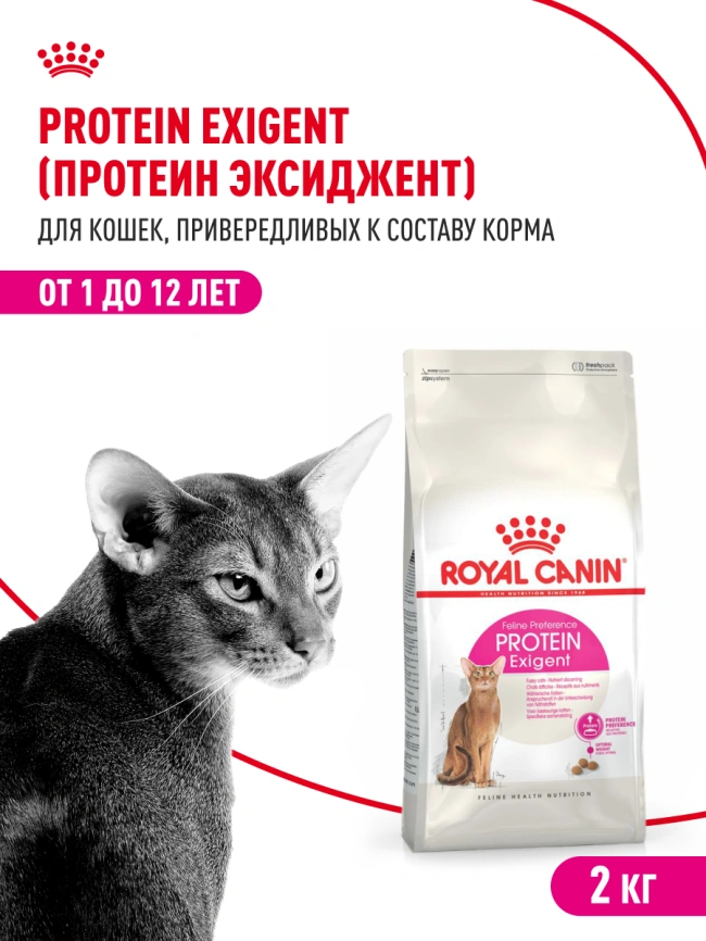 Сухой корм Royal Canin Protein Exigent для кошек, 2 кг фото 14