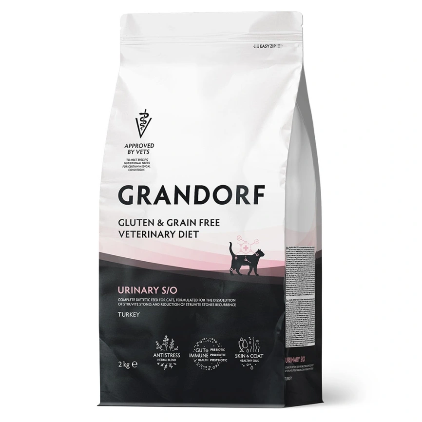 Сухой корм Grandorf Veterinary Urinary S/O для кошек при заболеваниях нижних мочевыводящих путей, 2 кг фото 1