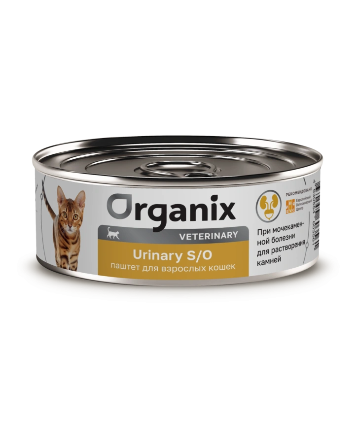 Влажный корм Organix Veterinary Urinary S/O для взрослых кошек при мочекаменной болезни, 100 г фото 1