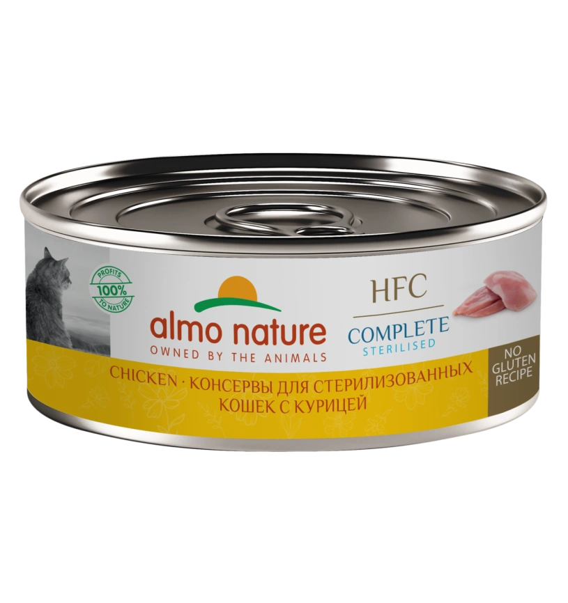 Влажный корм Almo Nature для стерилизованных кошек с курицей, 100 г фото 1