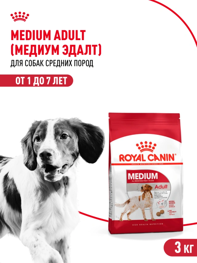 Сухой корм Royal Canin Medium Adult для собак, 3 кг фото 13