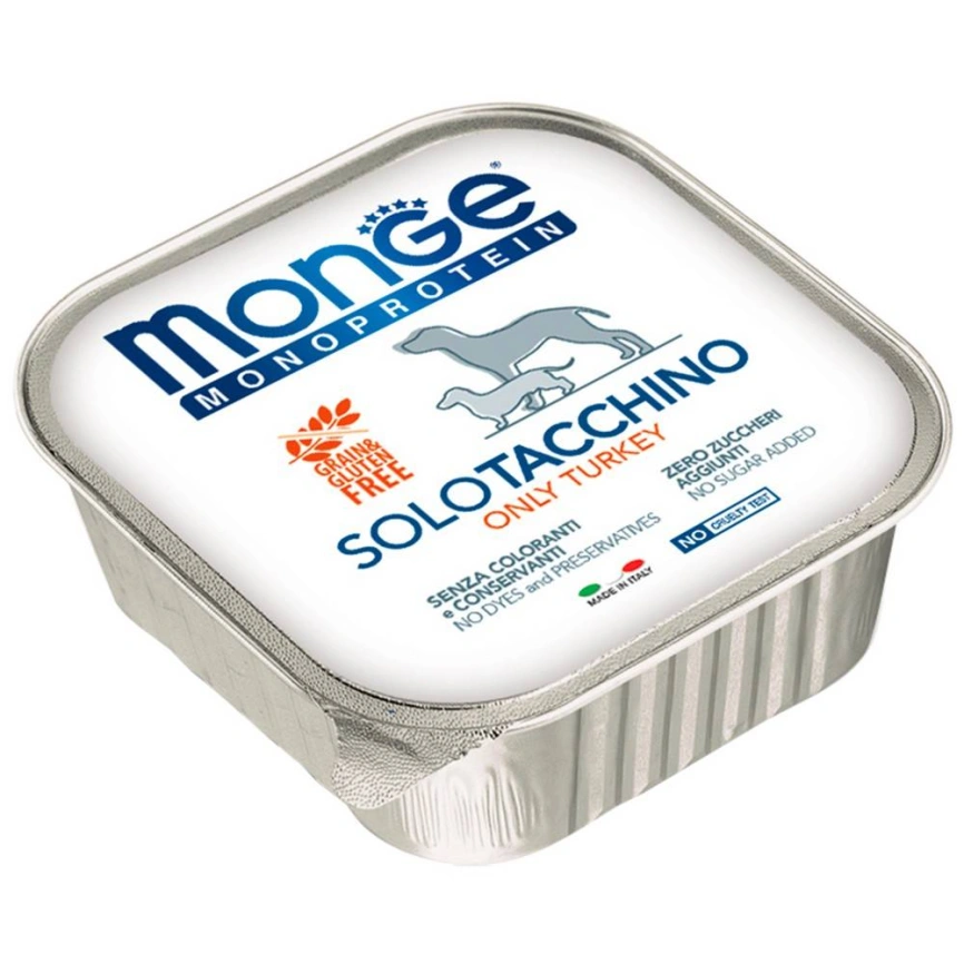 Влажный корм Monge Dog Monoprotein Turkey для собак с индейкой, 150 г фото 4