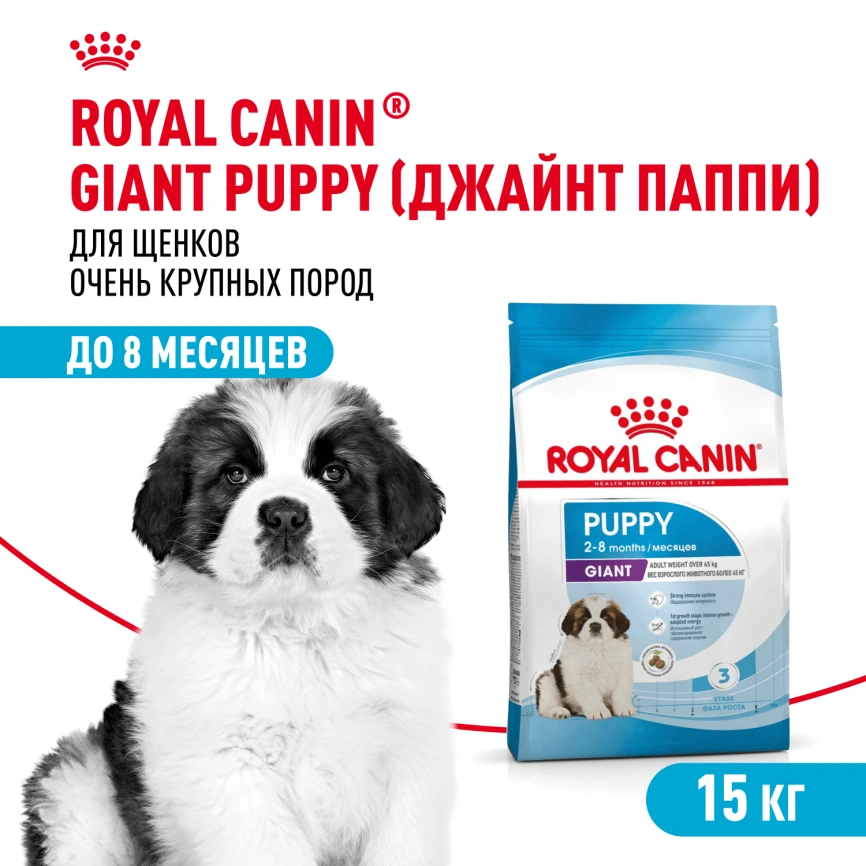 Сухой корм Royal Canin Giant Puppy для щенков, 15 кг фото 1