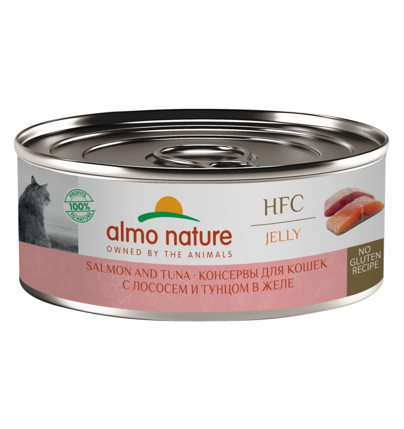 Влажный корм Almo Nature для кошек с лососем и тунцом в желе, 100 г фото 1