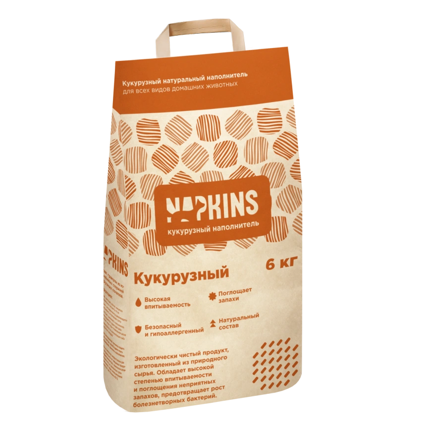 Наполнитель Napkins кукурузный, 8.5 л фото 1
