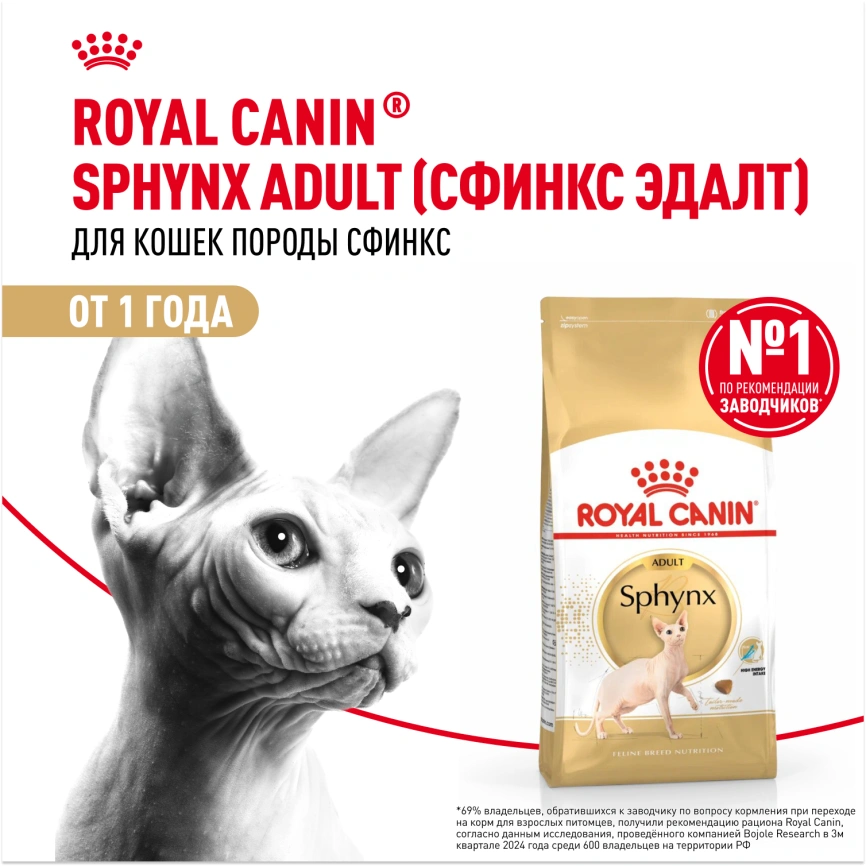 Сухой корм Royal Canin Sphynx для кошек породы сфинкс, 10 кг фото 13