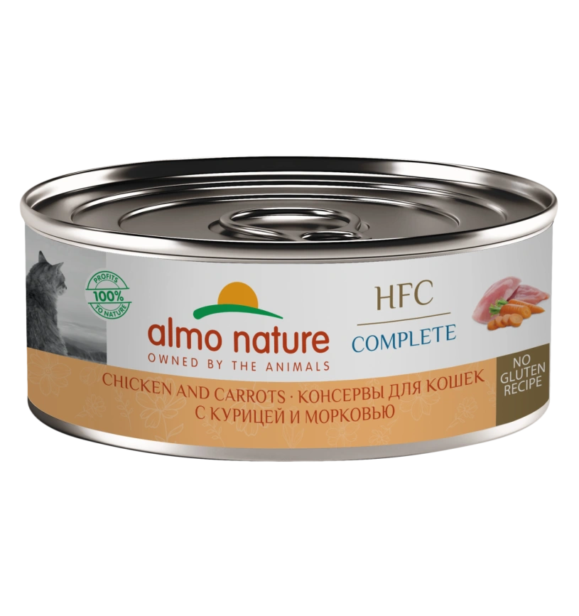 Влажный корм Almo Nature для кошек с курицей и морковью, 100 г фото 1