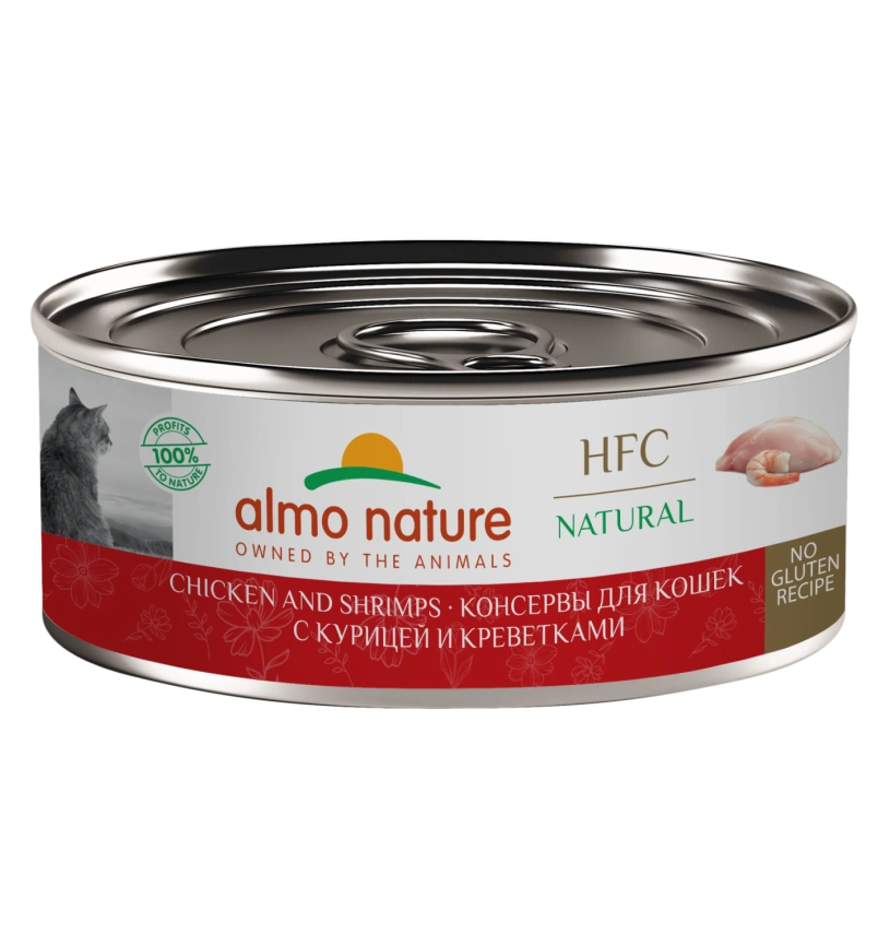 Влажный корм Almo Nature для кошек с курицей и креветками, 100 г фото 1