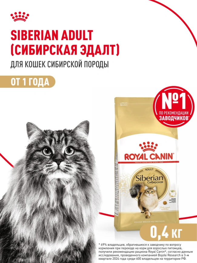 Сухой корм Royal Canin Siberian для кошек, 400 г фото 13