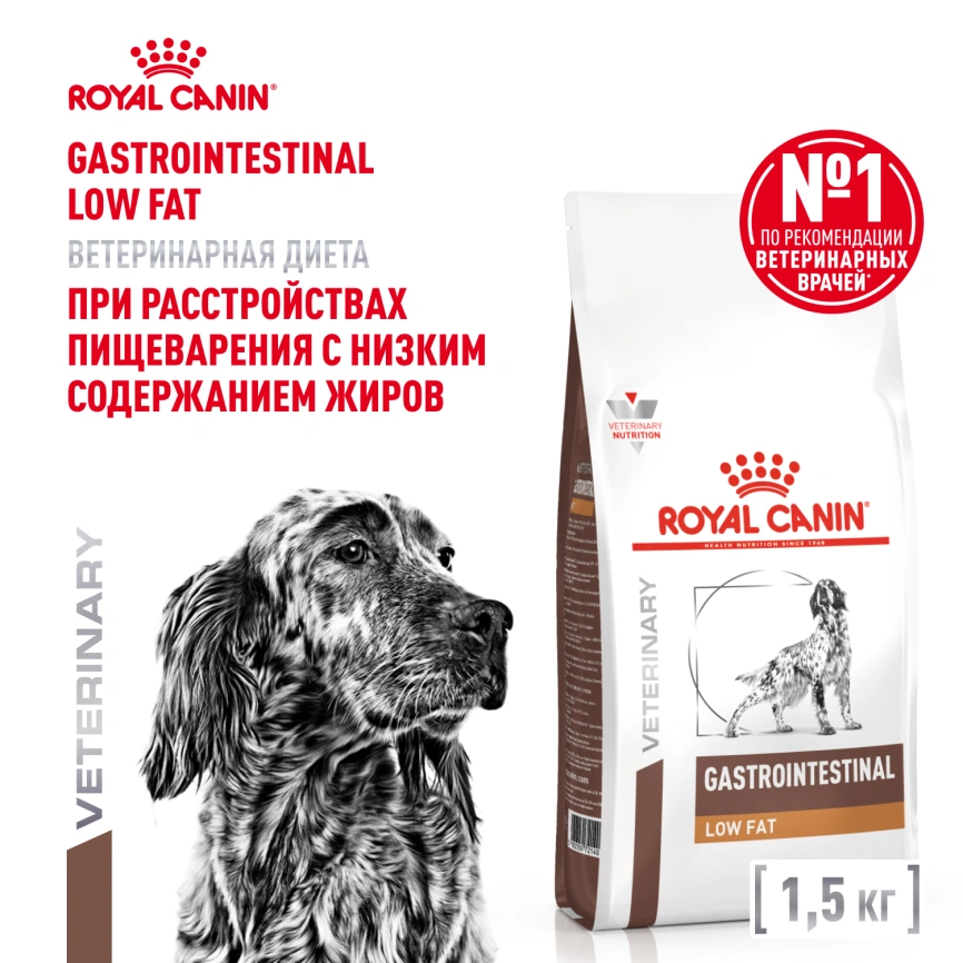 Сухой корм Royal Canin Gastrointestinal Low Fat для собак, 1 кг фото 1