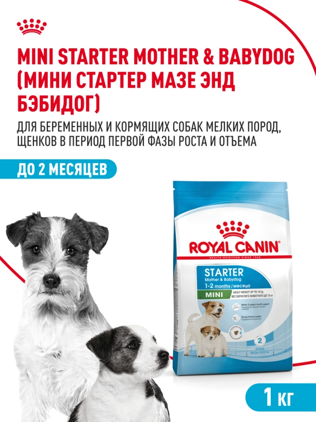 Сухой корм Royal Canin Mini Starter Mother & Babydog для щенков и кормящих сук, 1 кг фото 18