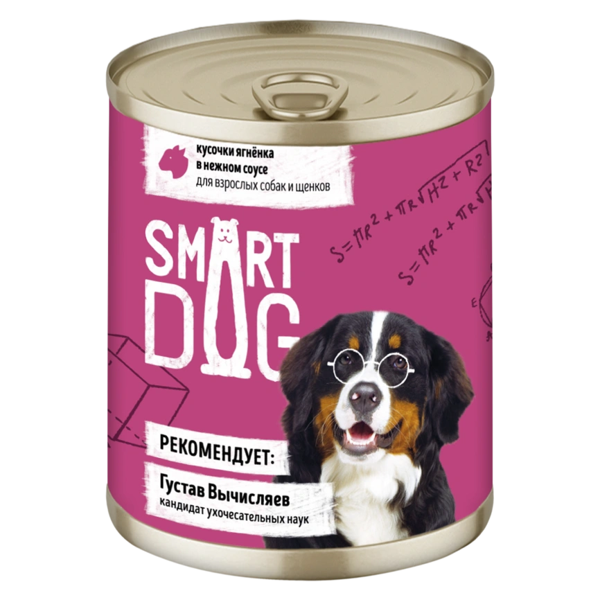 Влажный корм Smart Dog для для взрослых собак и щенков, кусочки ягненка в нежном соусе, 240 г фото 1