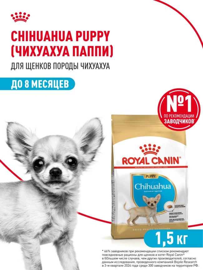 Сухой корм Royal Canin Chihuahua Puppy для щенков породы чихуахуа, 1.5 кг фото 14