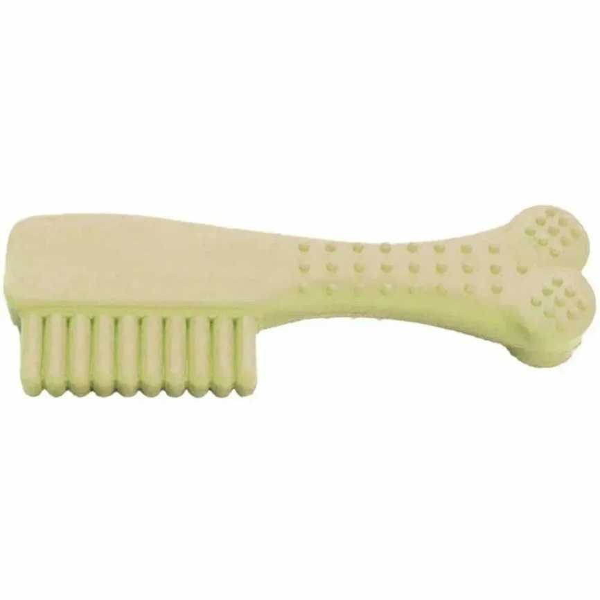 Игрушка Homepet Foam TPR Dental для собак, зубная щетка, жёлтая фото 1