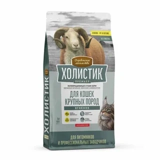 Сухой корм «Деревенские лакомства» Holistic Премьер для кошек крупных пород с ягнёнком, 10 кг фото 1