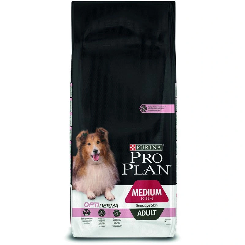 Сухой корм Purina Pro Plan Medium Adult Sensitive Skin для собак средних пород, лосось и рис, 18 кг фото 1