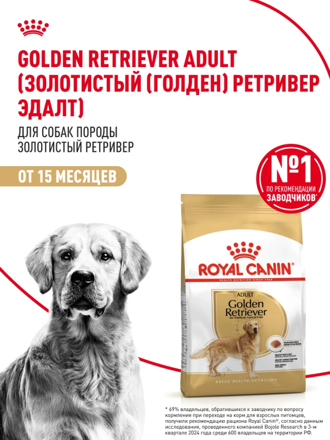 Сухой корм Royal Canin Golden Retriever Adult для собак, 3 кг фото 12
