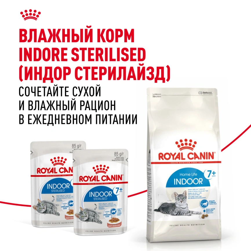 Сухой корм Royal Canin Indoor 7+ для кошек, 1,5 кг фото 11
