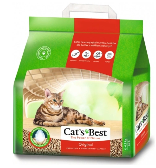 Наполнитель Cat`s Best Original для кошачьих туалетов, древесный, 10 л фото 1