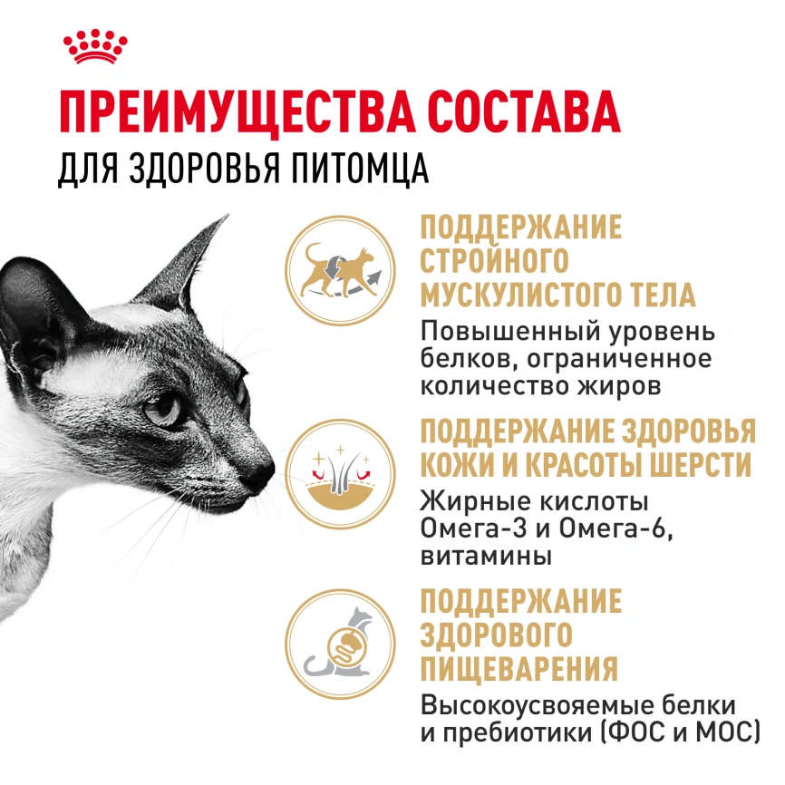 Сухой корм Royal Canin Siamese для кошек сиамской породы, 2 кг фото 3
