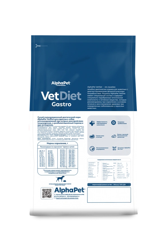 Сухой корм ALPHAPET Veterinary Diet Gastrointestinal Adult Dog, 2 кг фото 2