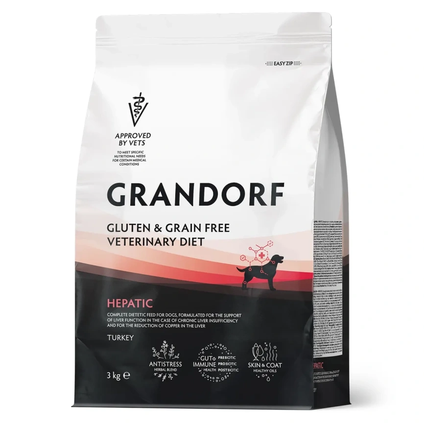 Сухой корм Grandorf Veterinary Hepatiс Liver для собак при заболеваниях печени, 3 кг фото 1