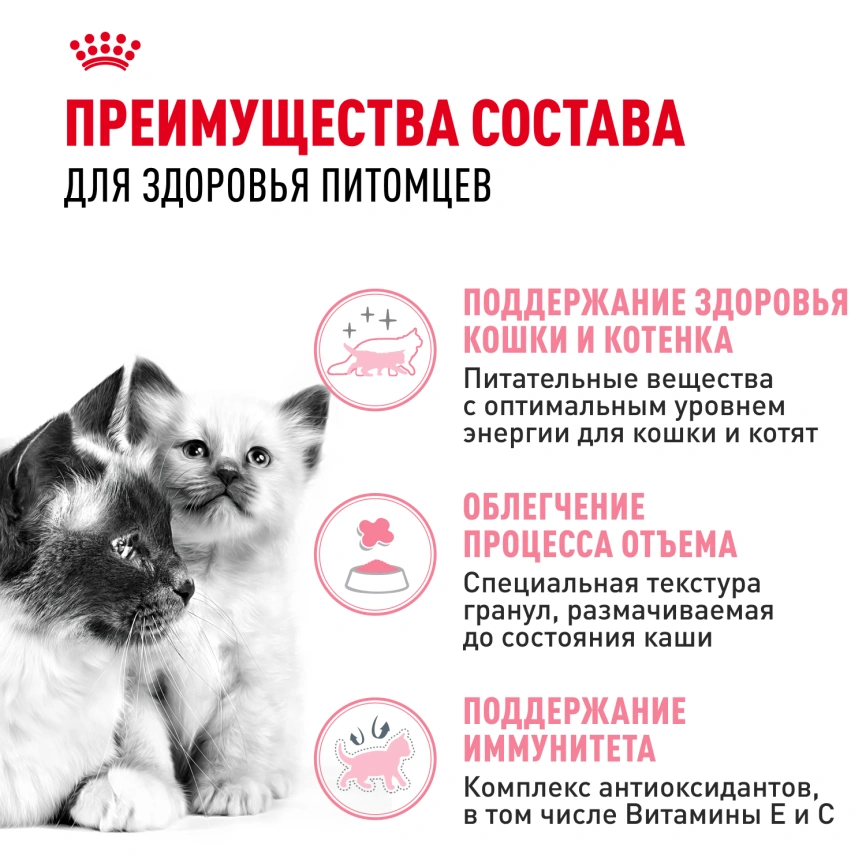 Сухой корм Royal Cаnin Mother & Babycat для котят, беременных и лактирующих кошек, 400 г фото 4