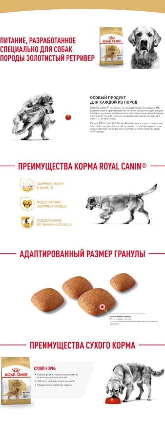 Сухой корм Royal Canin Golden Retriever Adult для собак, 3 кг фото 13