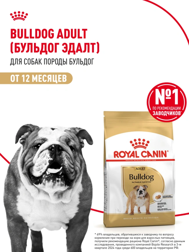 Сухой корм Royal Canin Bulldog Adult для собак породы английский бульдог, 3 кг фото 12