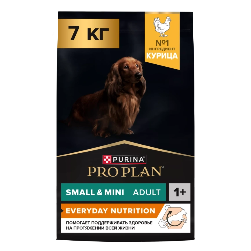 Сухой корм PRO PLAN Chicken для взрослых собак мелких и карликовых пород, с высоким содержанием курицы, 7 кг фото 1