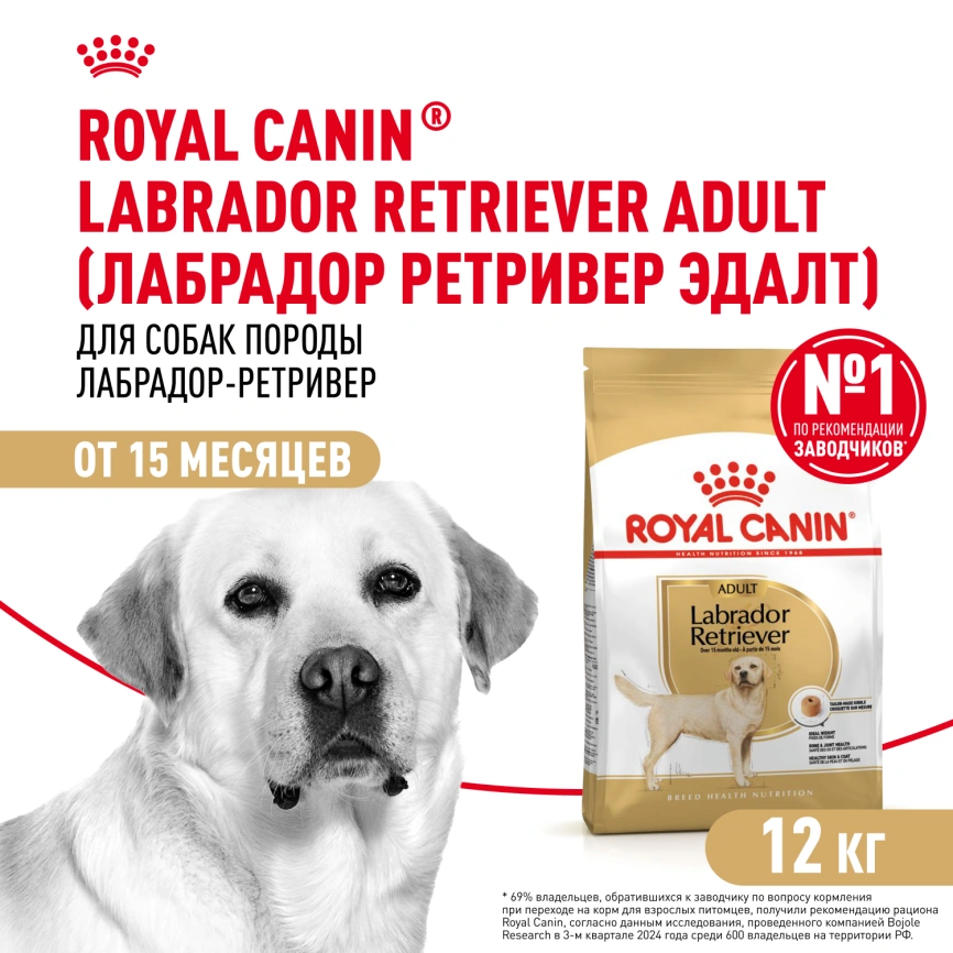 Сухой корм Royal Canin Labrador Retriever Adult для собак, 12 кг фото 1