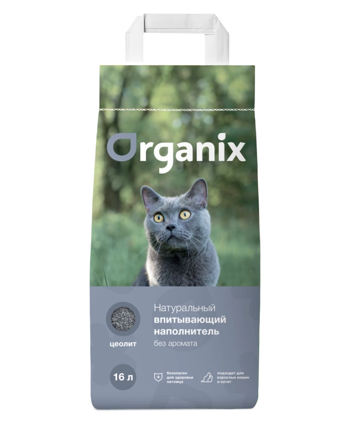 Наполнитель Organix для кошачьего туалета, впитывающий для кошачьего туалета, без аромата, 16 л фото 1