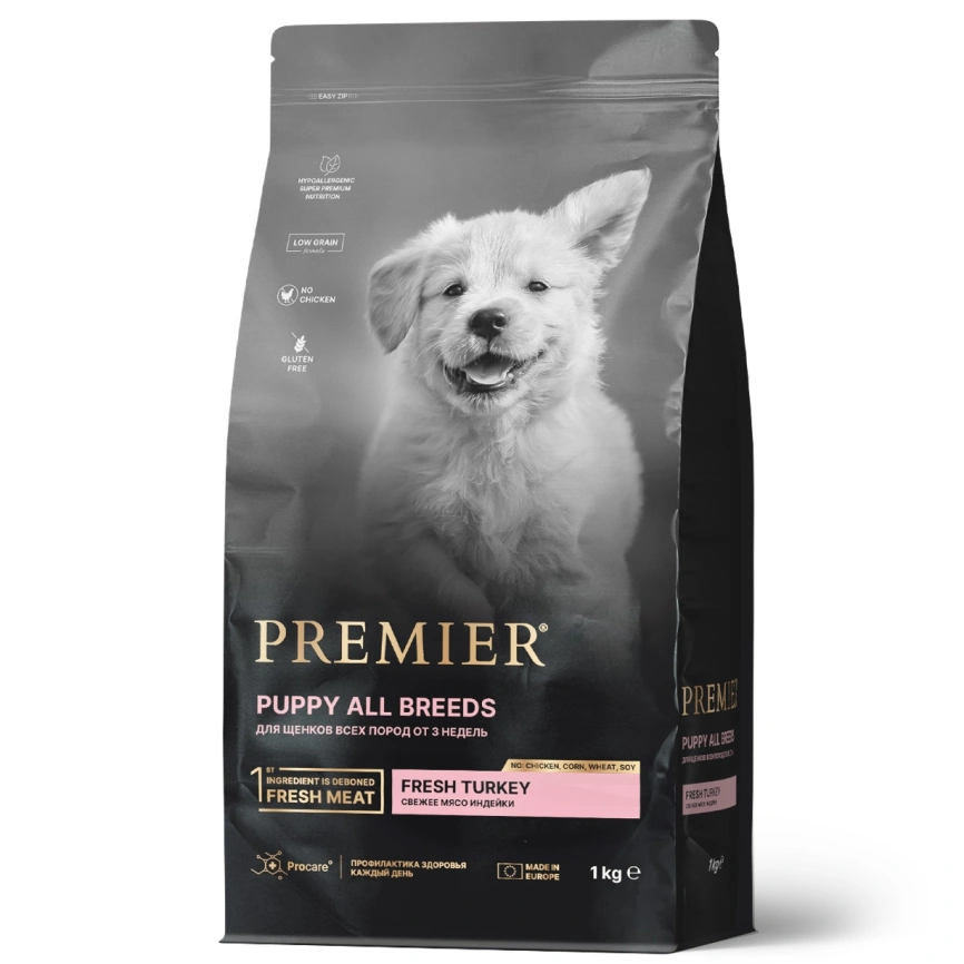 Сухой корм Premier Dog Turkey Puppy для щенков всех пород, 1 кг фото 1