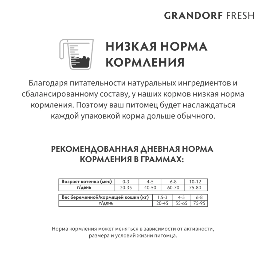 Сухой корм Grandorf Fresh Cat для котят беременных или кормящих кошек ягненок с бататом 2 кг фото 10