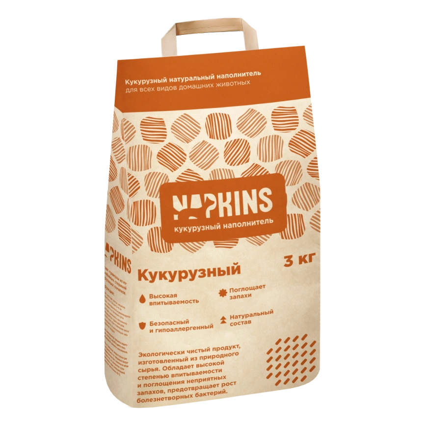 Наполнитель Napkins кукурузный, 4,2 л фото 1