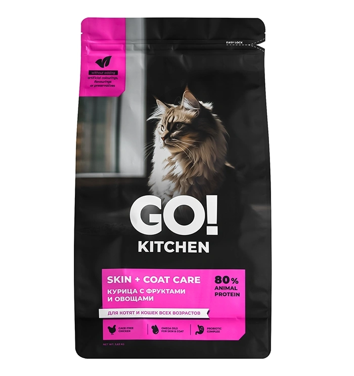 Сухой корм GO'KITCHEN для котят и кошек всех возрастов с курицей,  1.36 кг фото 3