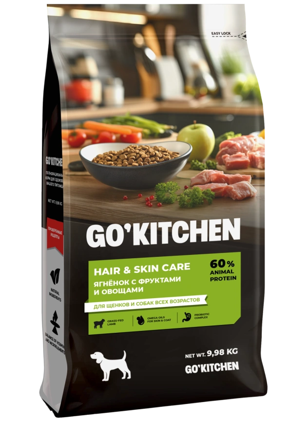 Сухой корм GO'KITCHEN для щенков и собак всех возрастов с ягненком, 9.98 кг фото 2