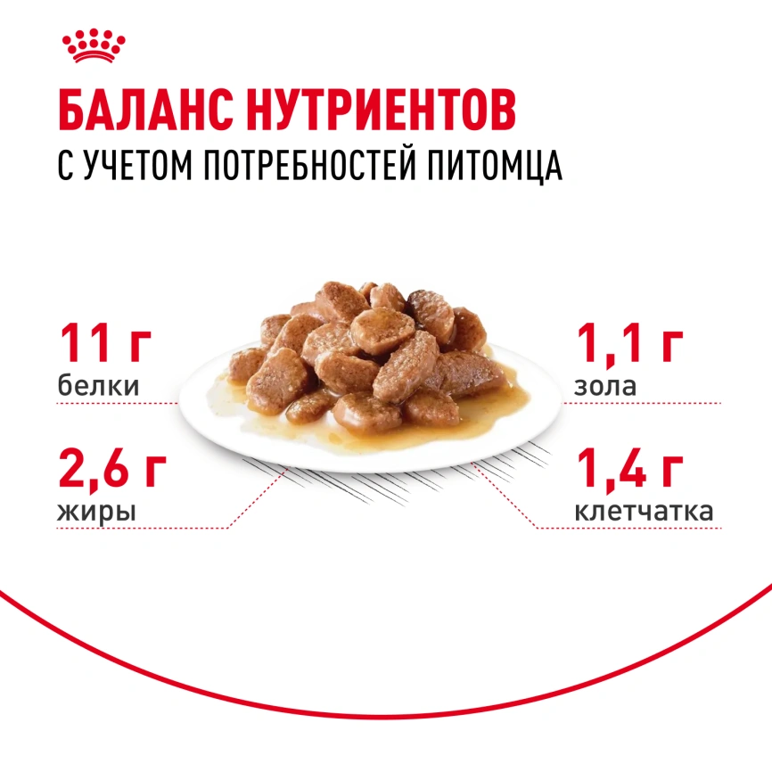 Влажный корм Royal Canin Instinctive 7+ в соусе для кошек старше 7 лет, пауч, 85 г фото 4