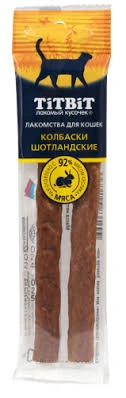 Лакомство Titbit Золотая коллекция для кошек — колбаски шотландские, 20 г фото 1