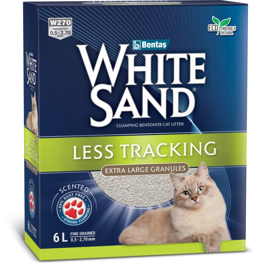 Наполнитель White Sand для кошачьего туалета, комкующийся Не оставляющий следов с крупными гранулами, 6 л фото 1
